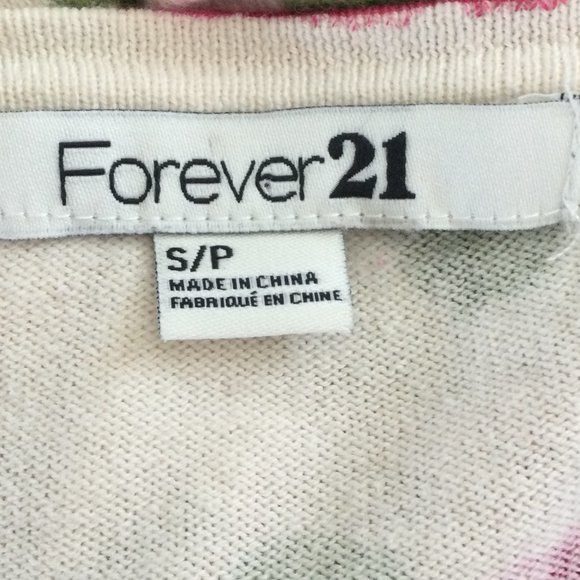 Forever 21 Rose Floral Cotton Sweater, size Small - Picture 5 of 5